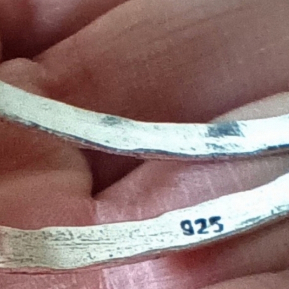 🖤 White Buffalo Turquoise Gemstone Boho Cuff Sterling Silver Bracelet - Picture 4 of 5